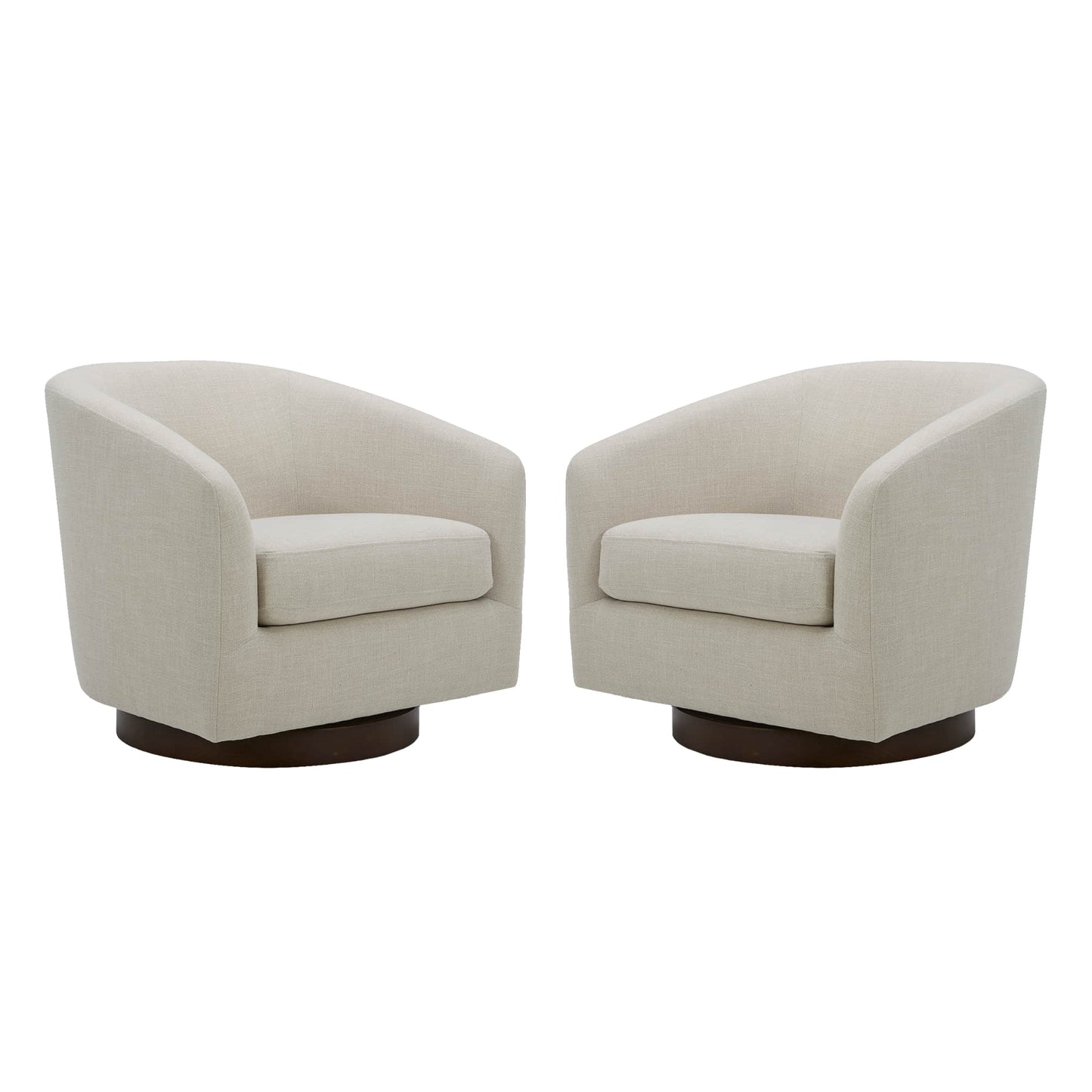 Modern Swivel Accent Chair with Soft Fabric Upholstery