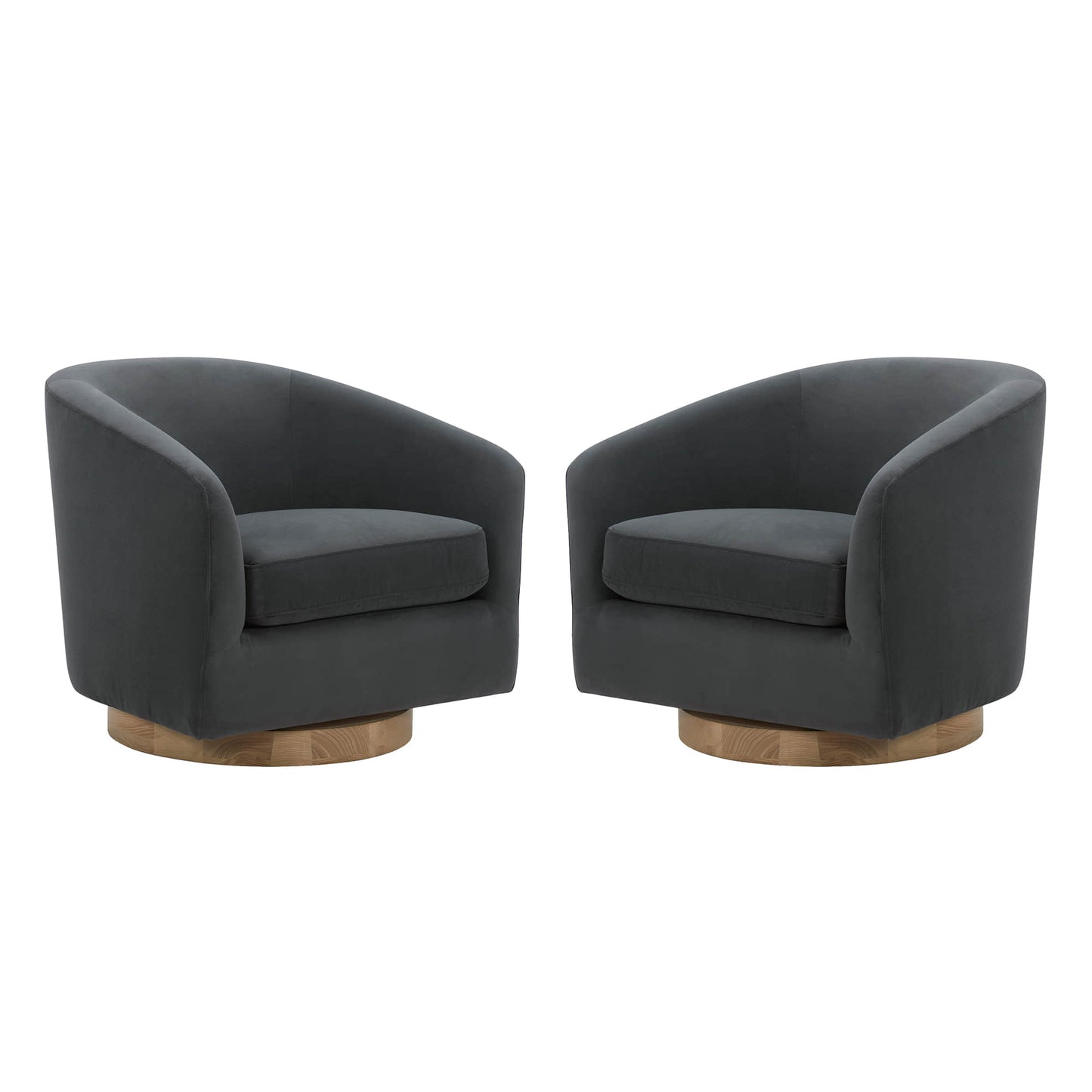 Modern Swivel Accent Chair with Soft Fabric Upholstery