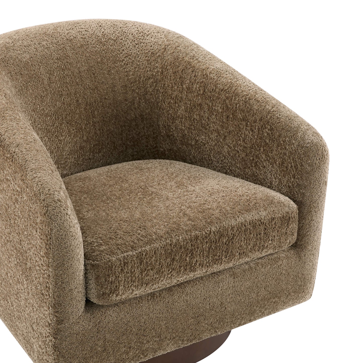Modern Swivel Accent Chair with Soft Fabric Upholstery
