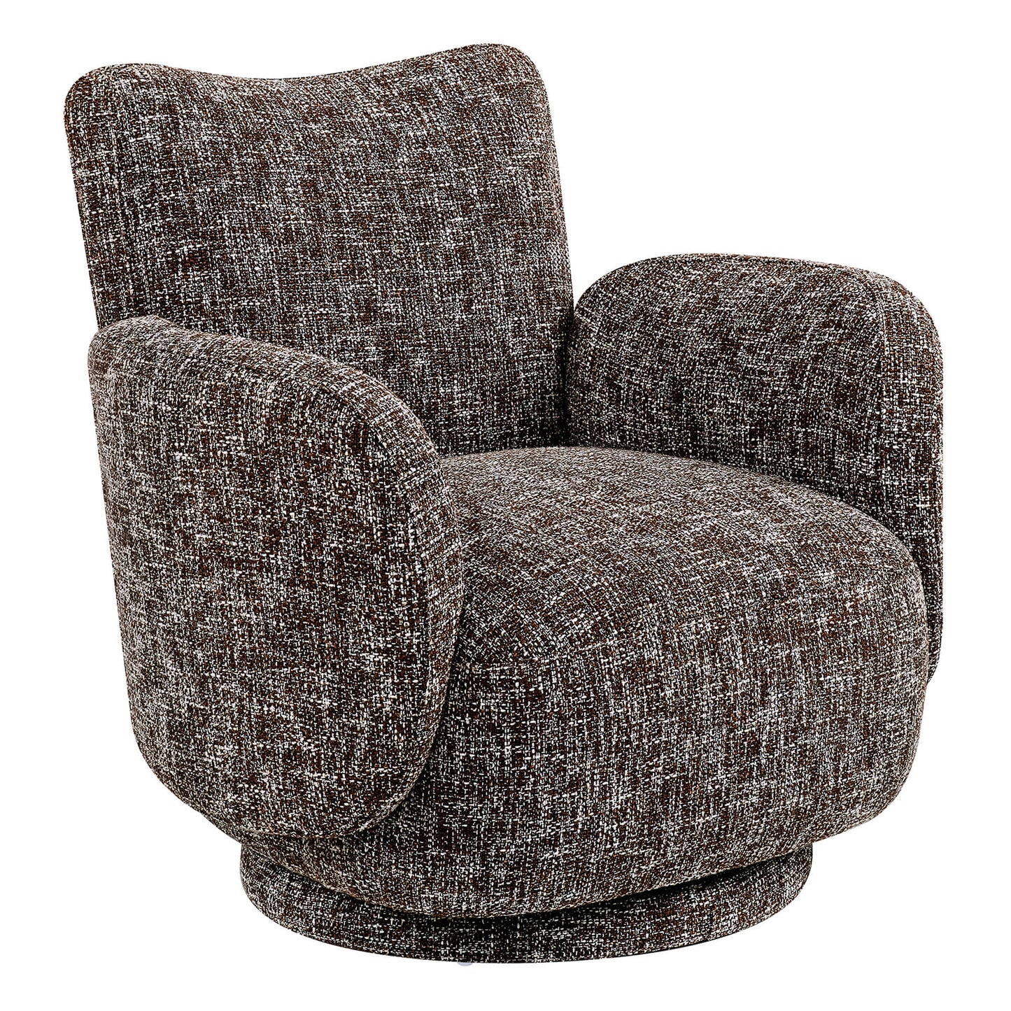 Modern Swivel Armchair with Upholstered Seat