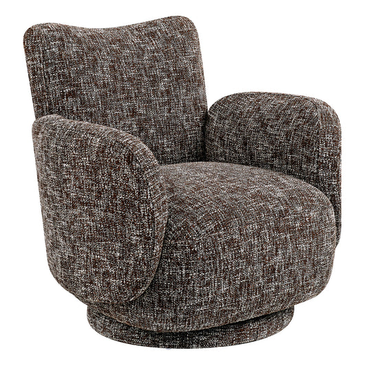 Modern Swivel Armchair with Upholstered Seat