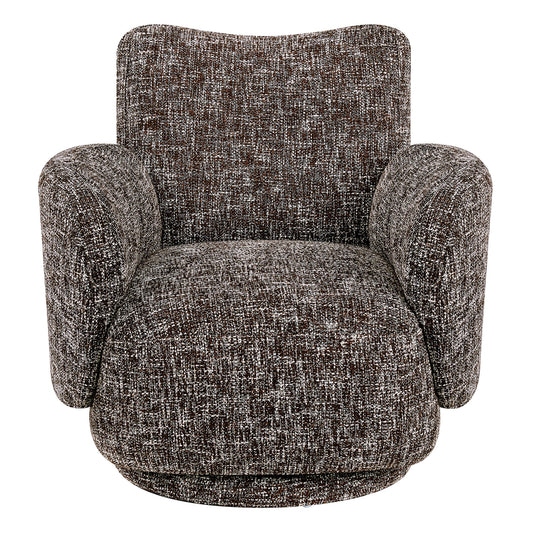 Modern Swivel Armchair with Upholstered Seat