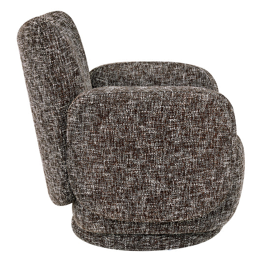 Modern Swivel Armchair with Upholstered Seat