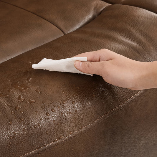 Modern Top-Grain Leather Zero Gravity Reclining Sofa