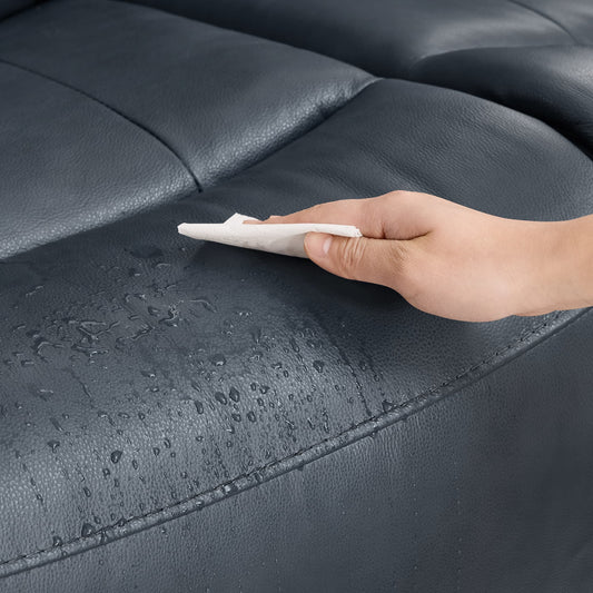 Modern Top-Grain Leather Zero Gravity Reclining Sofa