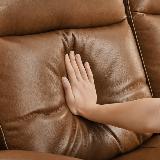 Modern Top-Grain Leather Zero Gravity Reclining Sofa