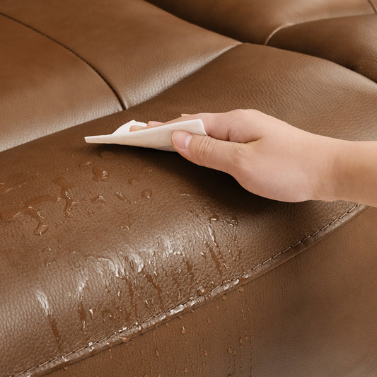 Modern Top-Grain Leather Zero Gravity Reclining Sofa