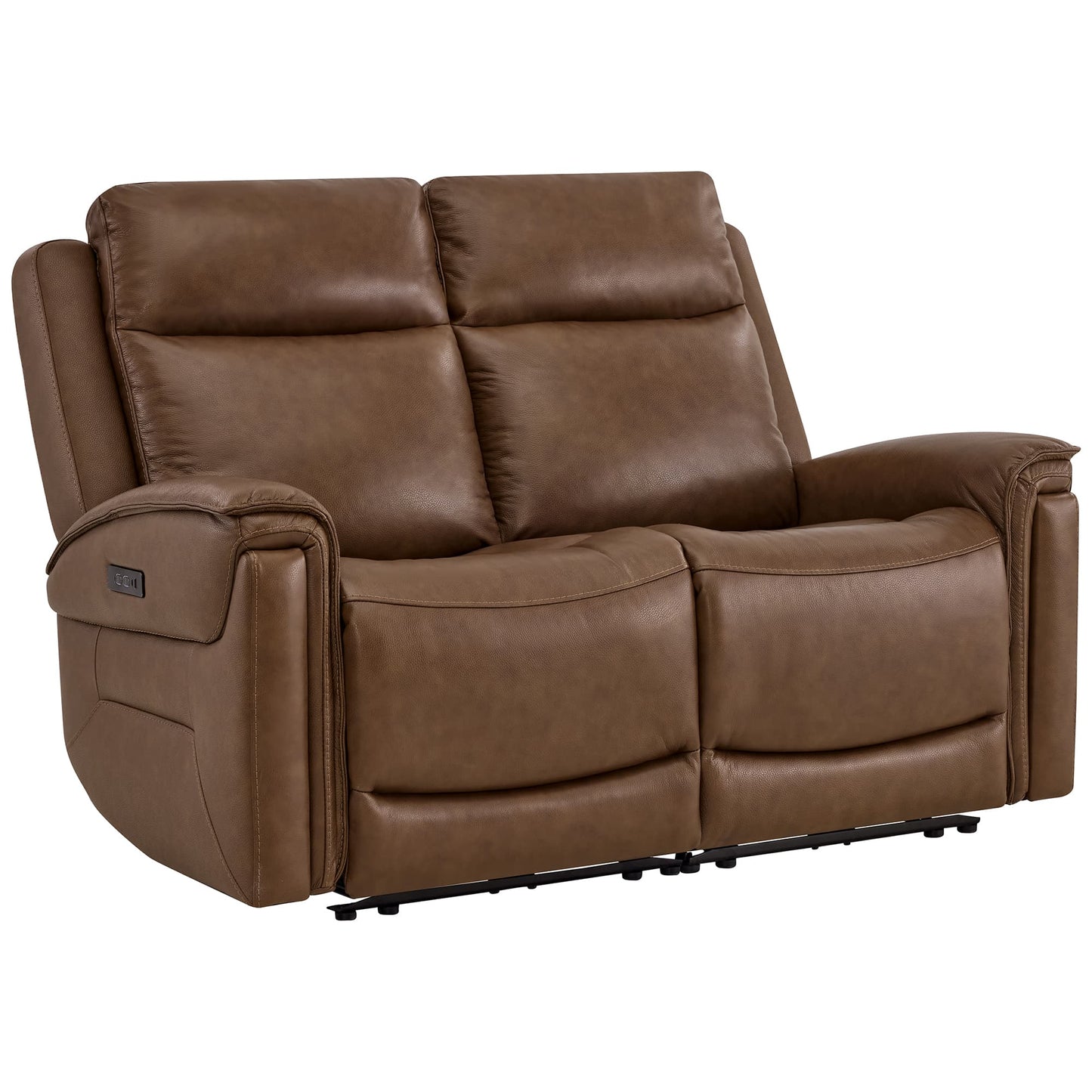 Modern Top-Grain Leather Zero Gravity Reclining Sofa