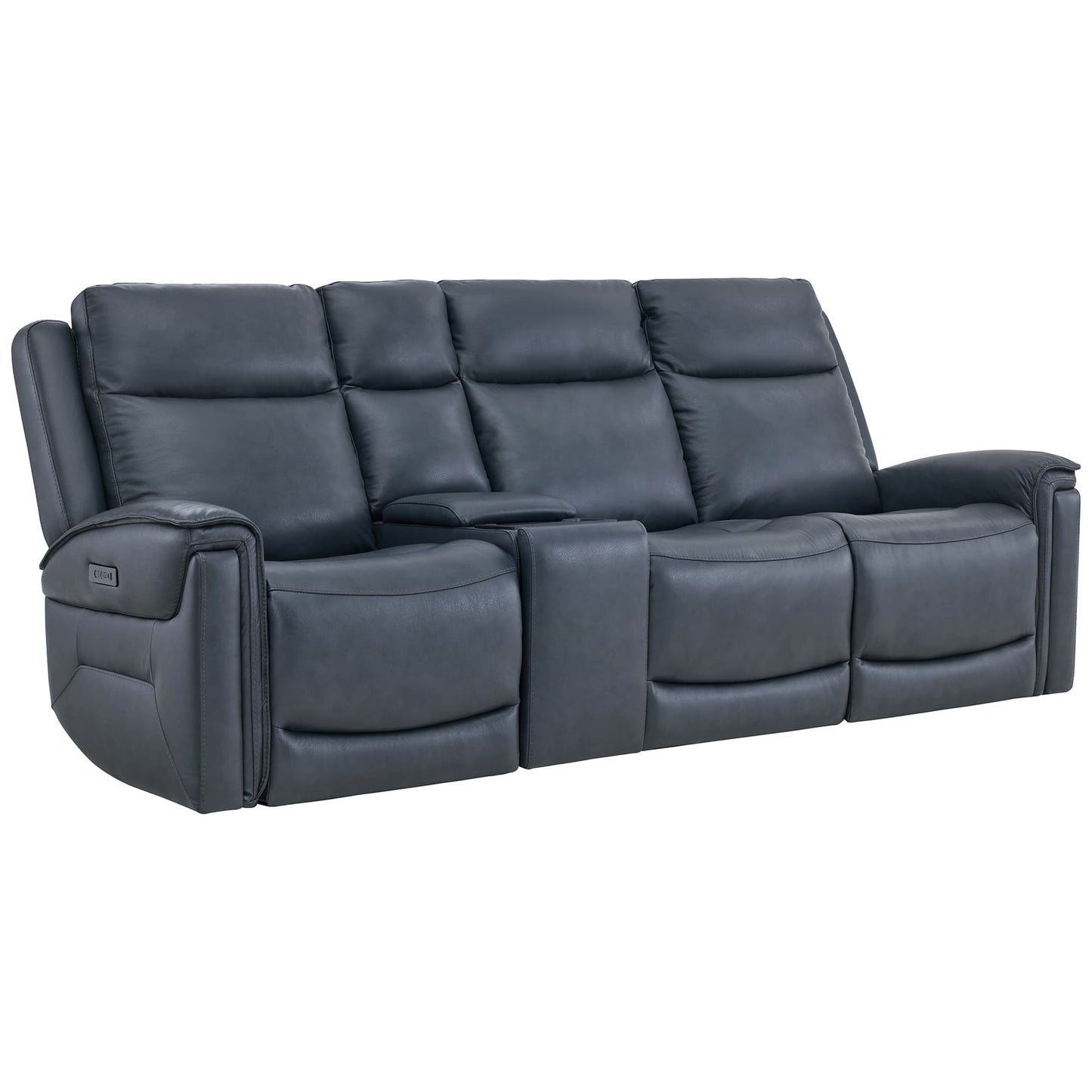 Modern Top-Grain Leather Zero Gravity Reclining Sofa