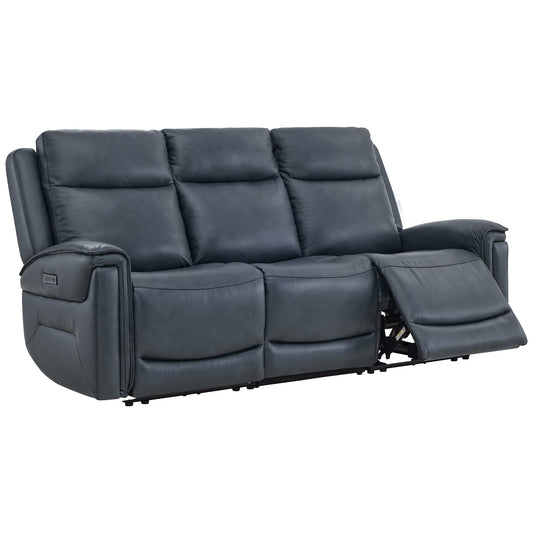 Modern Top-Grain Leather Zero Gravity Reclining Sofa