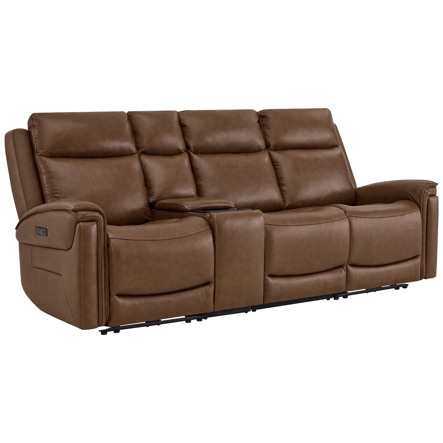 Modern Top-Grain Leather Zero Gravity Reclining Sofa