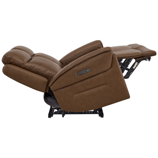 Modern Top-Grain Leather Zero Gravity Reclining Sofa