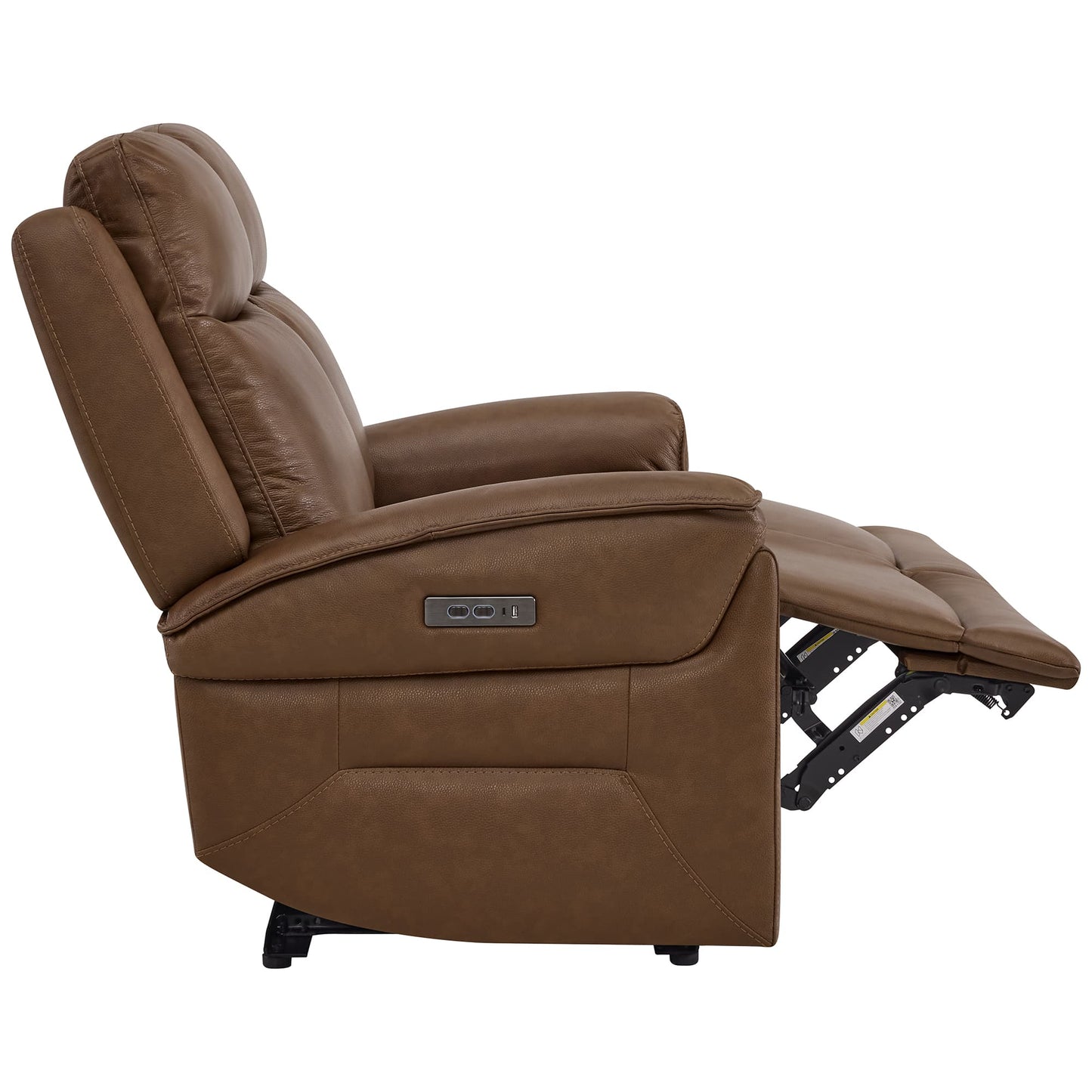 Modern Top-Grain Leather Zero Gravity Reclining Sofa
