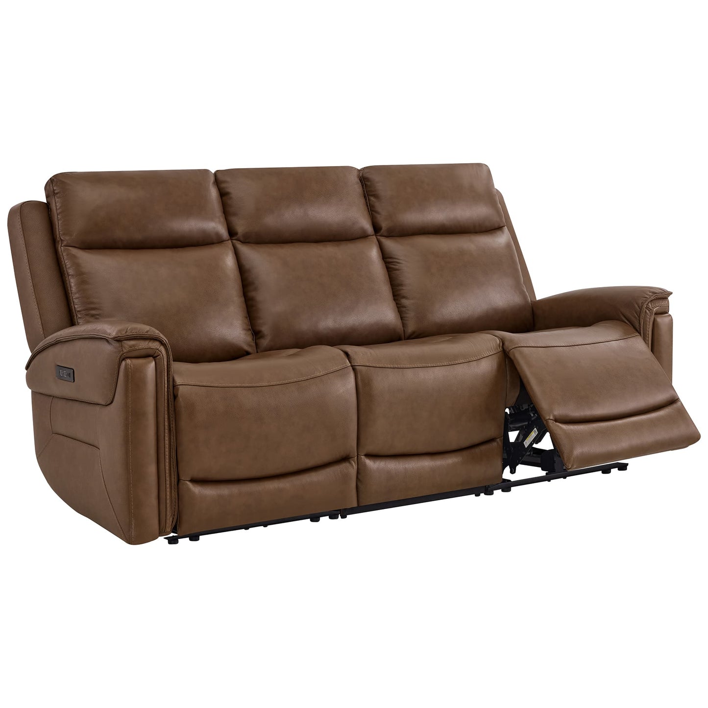 Modern Top-Grain Leather Zero Gravity Reclining Sofa