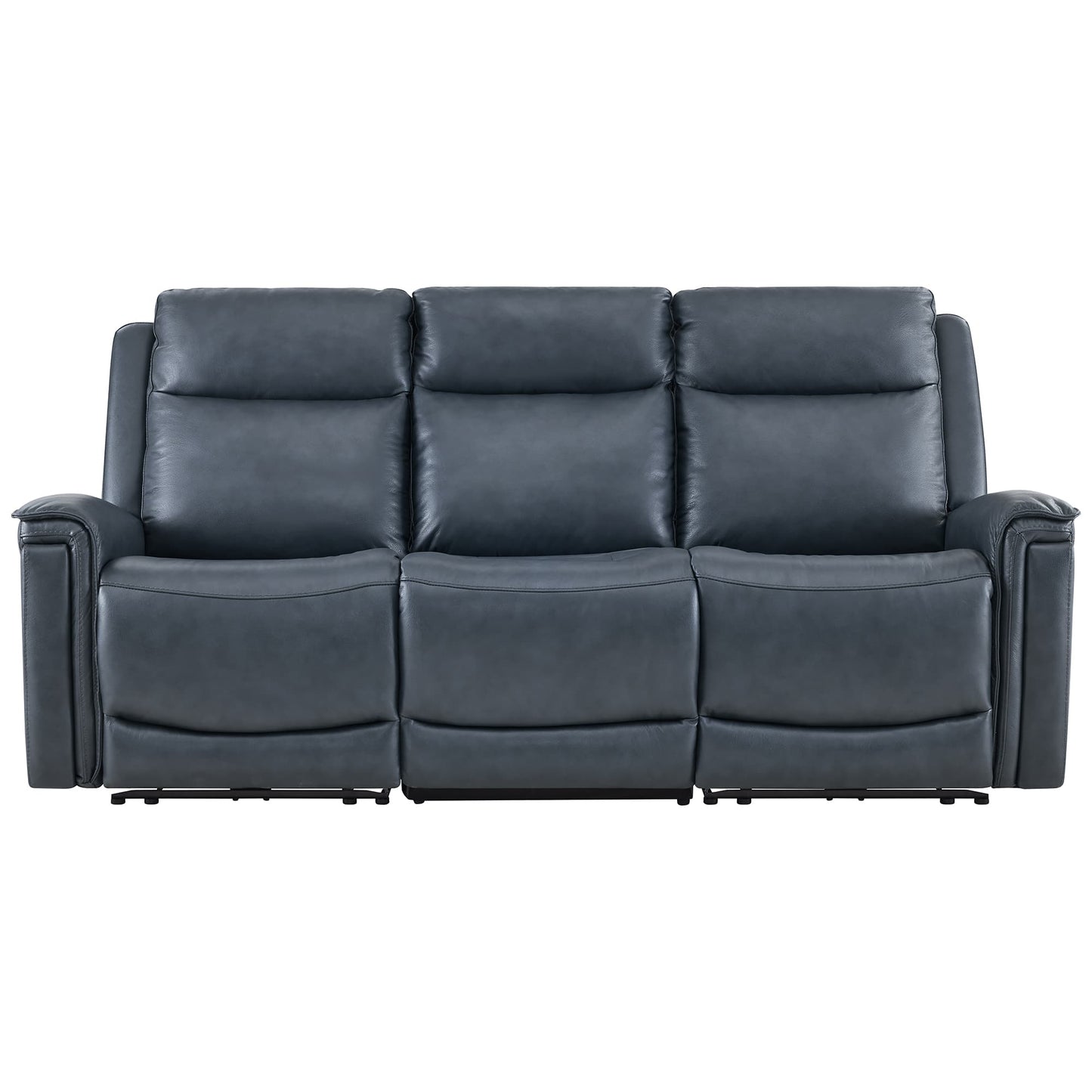 Modern Top-Grain Leather Zero Gravity Reclining Sofa