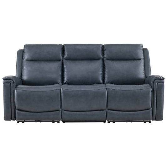 Modern Top-Grain Leather Zero Gravity Reclining Sofa