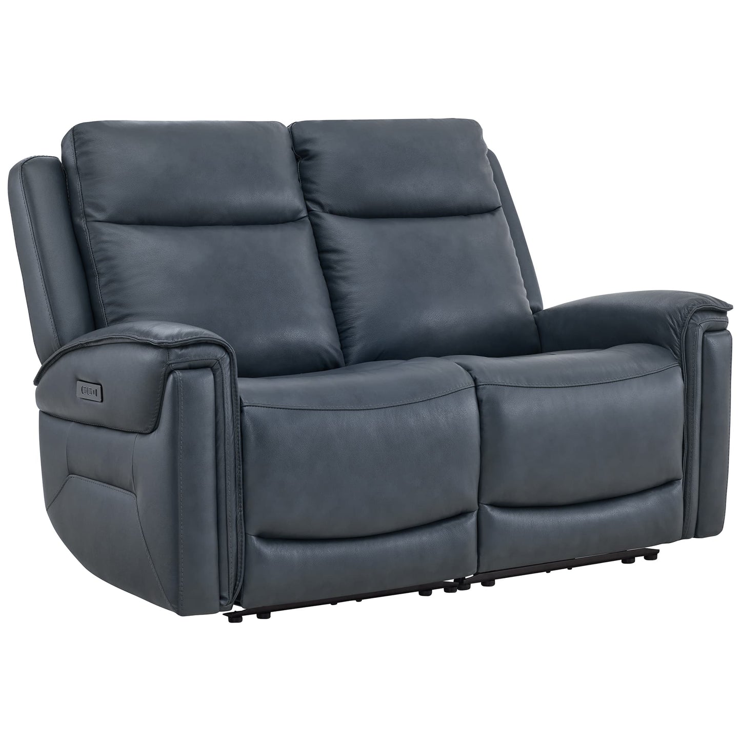 Modern Top-Grain Leather Zero Gravity Reclining Sofa