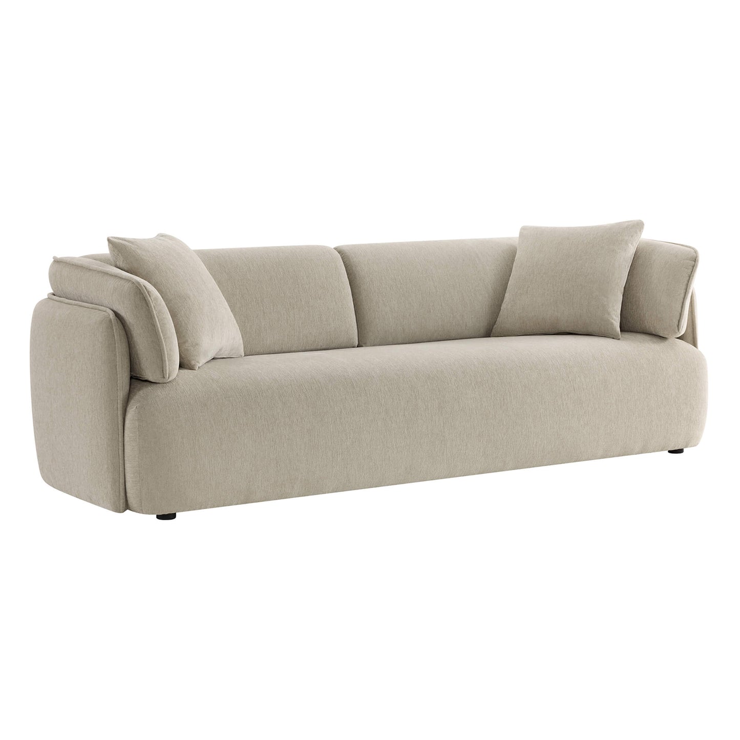 Modern Wraparound 3-Seater Sofa with Feather Filling