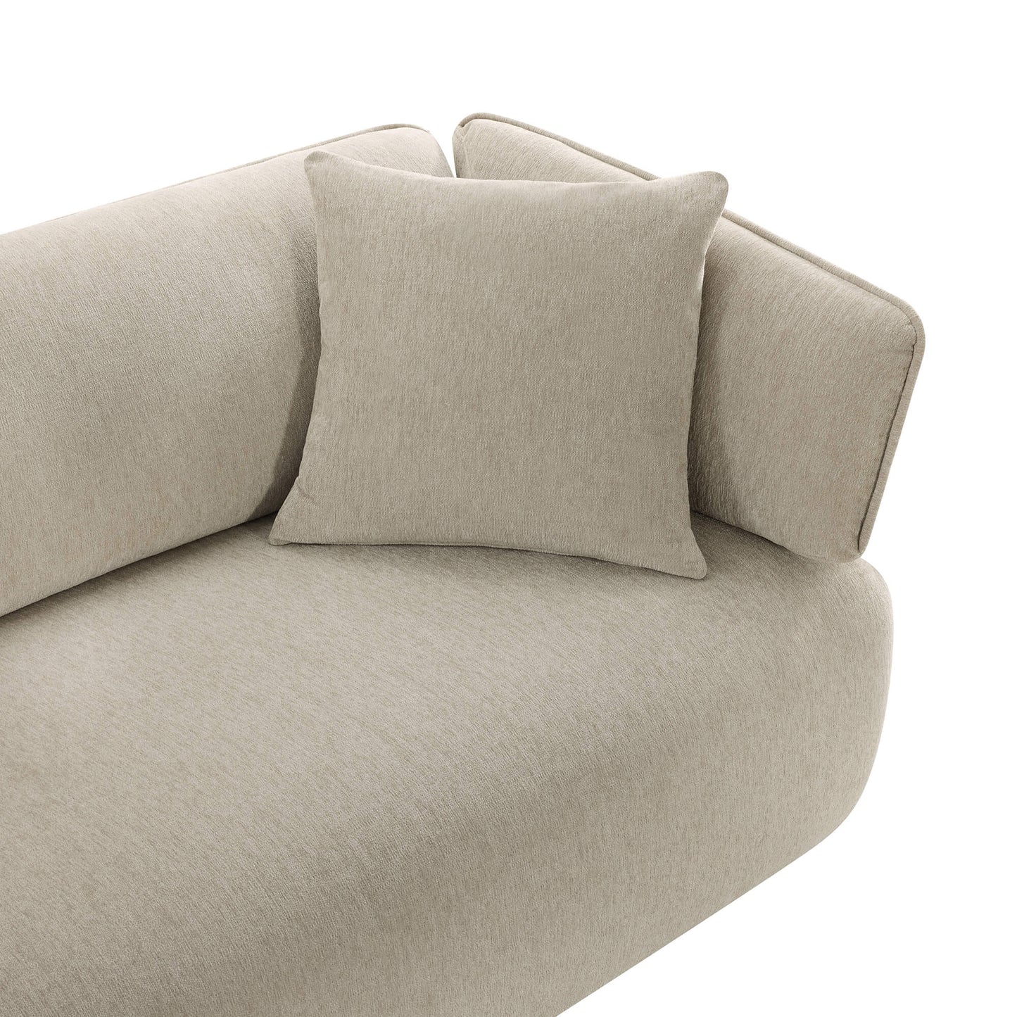 Modern Wraparound 3-Seater Sofa with Feather Filling