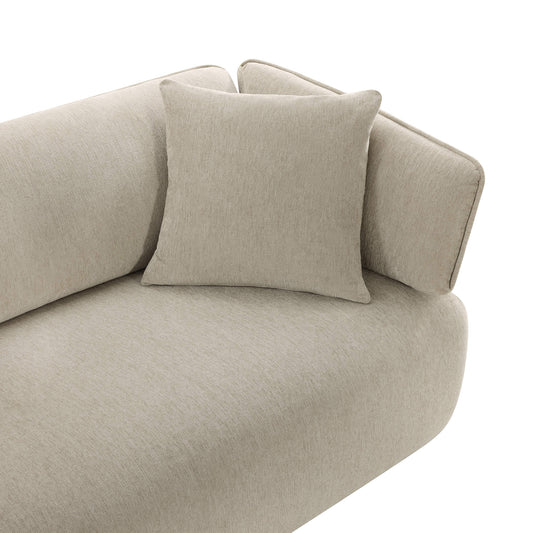 Modern Wraparound 3-Seater Sofa with Feather Filling