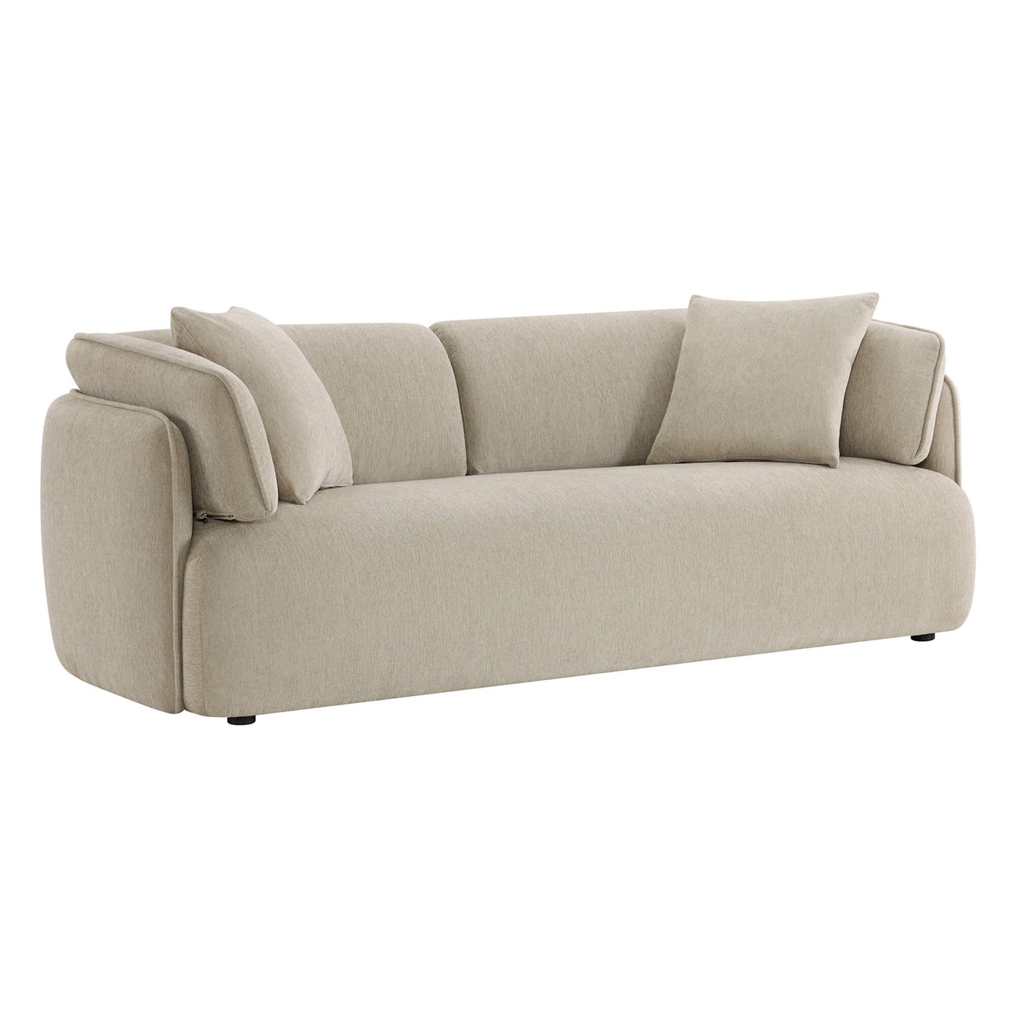 Modern Wraparound 3-Seater Sofa with Feather Filling
