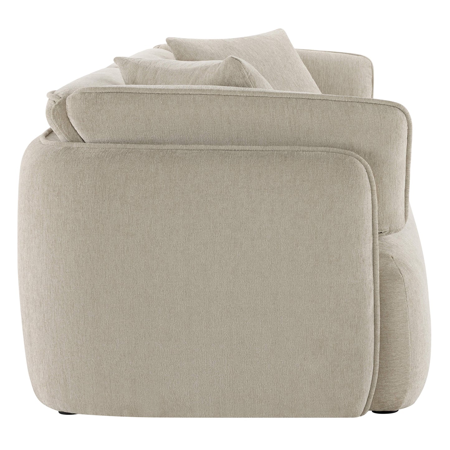 Modern Wraparound 3-Seater Sofa with Feather Filling