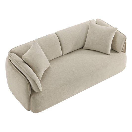 Modern Wraparound 3-Seater Sofa with Feather Filling