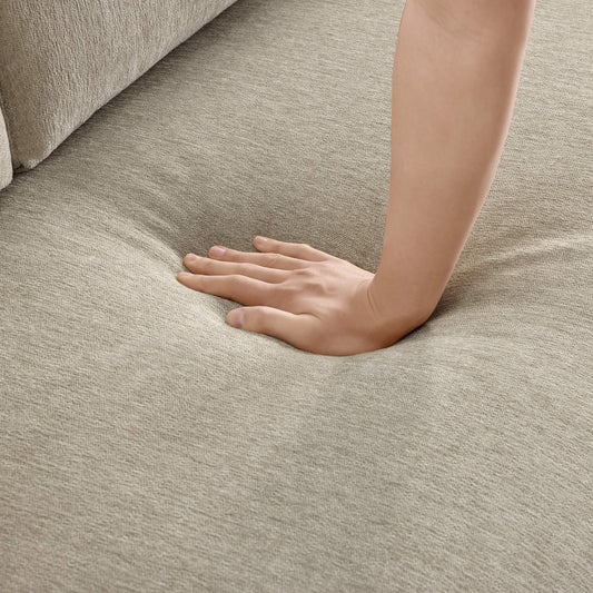 Modern Wraparound 3-Seater Sofa with Feather Filling