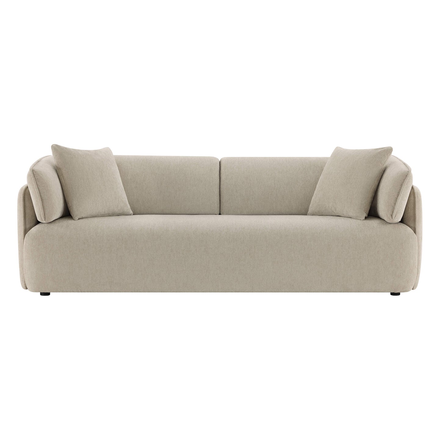 Modern Wraparound 3-Seater Sofa with Feather Filling