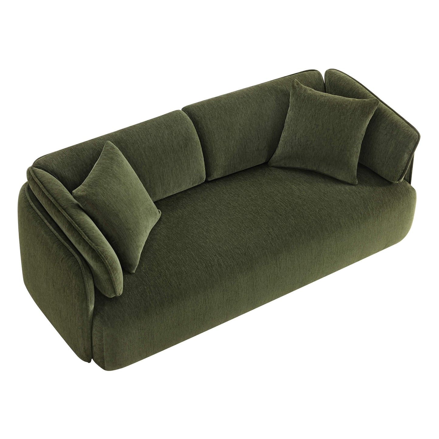 Modern Wraparound 3-Seater Sofa with Feather Filling