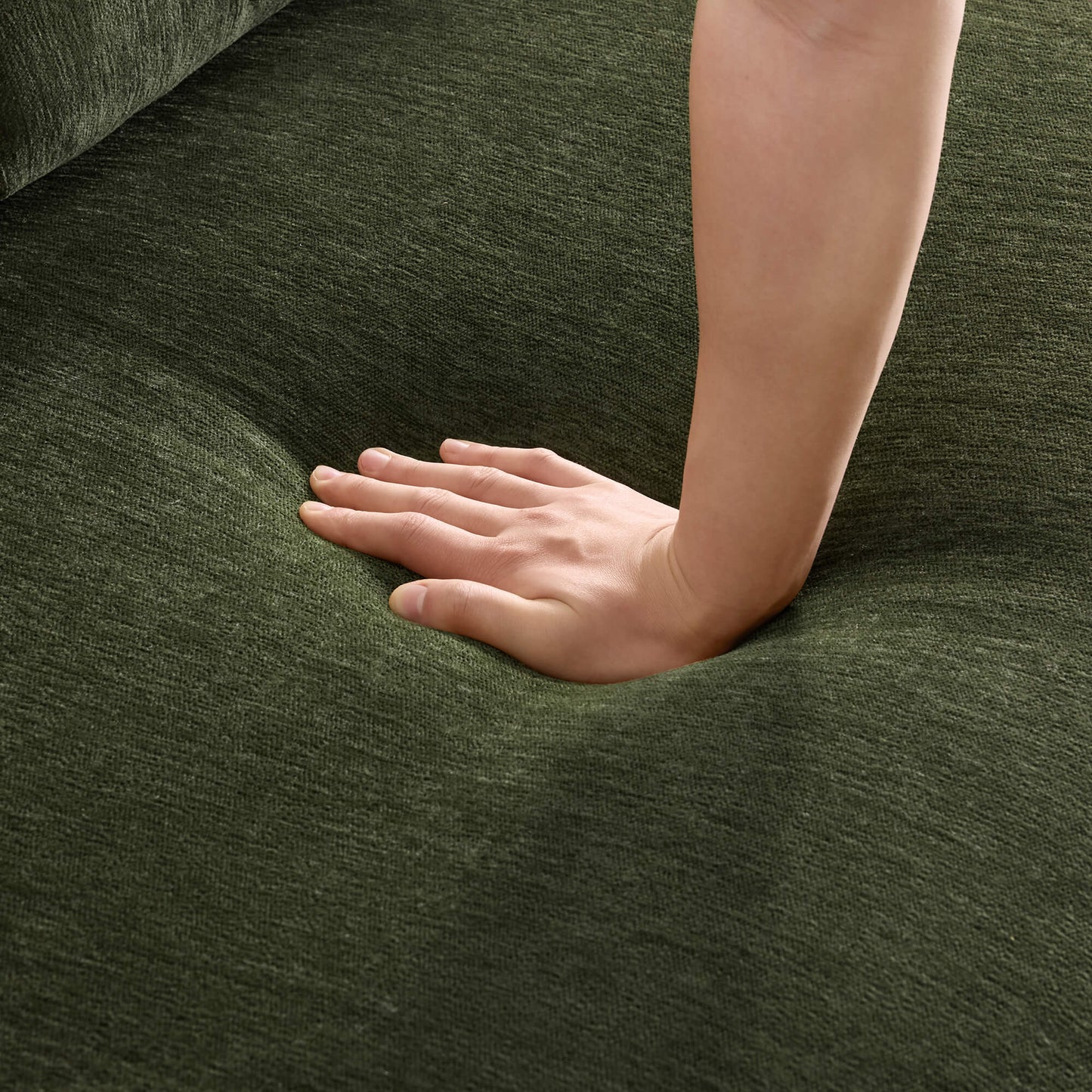 Modern Wraparound 3-Seater Sofa with Feather Filling