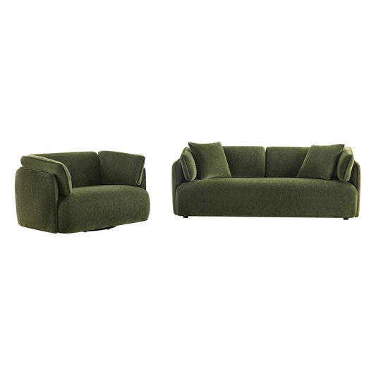 Modern Wraparound 3-Seater Sofa with Feather Filling