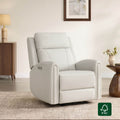 Modern Zero Wall-Hugger Recliner in Plush Fabric