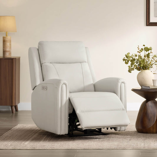 Modern Zero Wall-Hugger Recliner in Plush Fabric