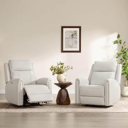 Modern Zero Wall-Hugger Recliner in Plush Fabric