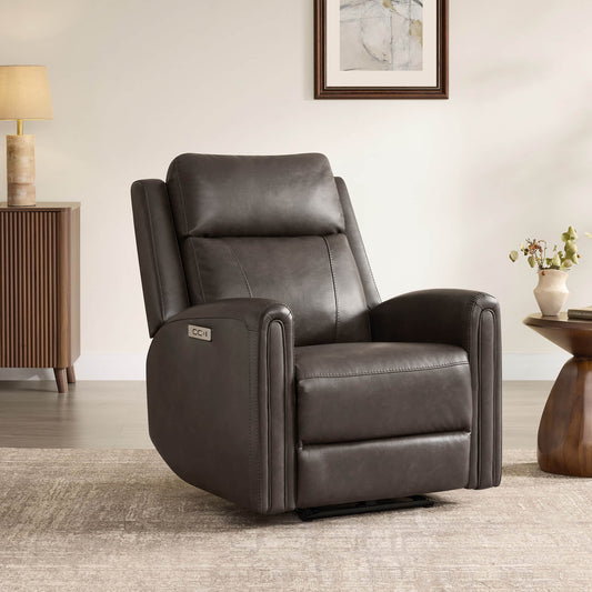 Modern Zero Wall-Hugger Recliner in Plush Fabric
