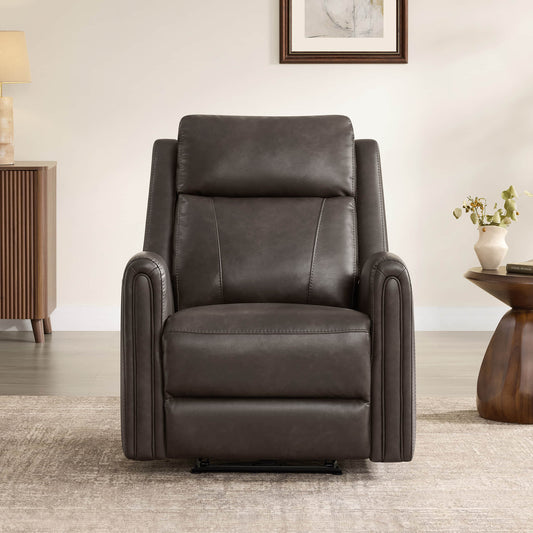 Modern Zero Wall-Hugger Recliner in Plush Fabric