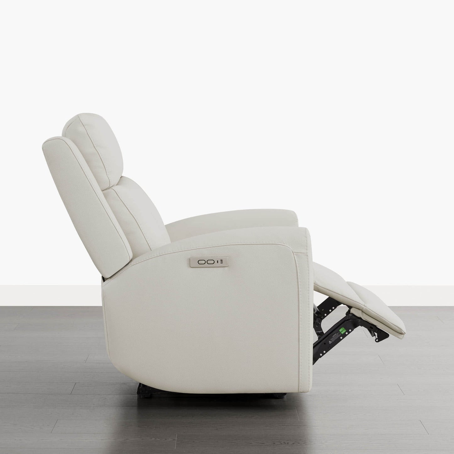 Modern Zero Wall-Hugger Recliner in Plush Fabric