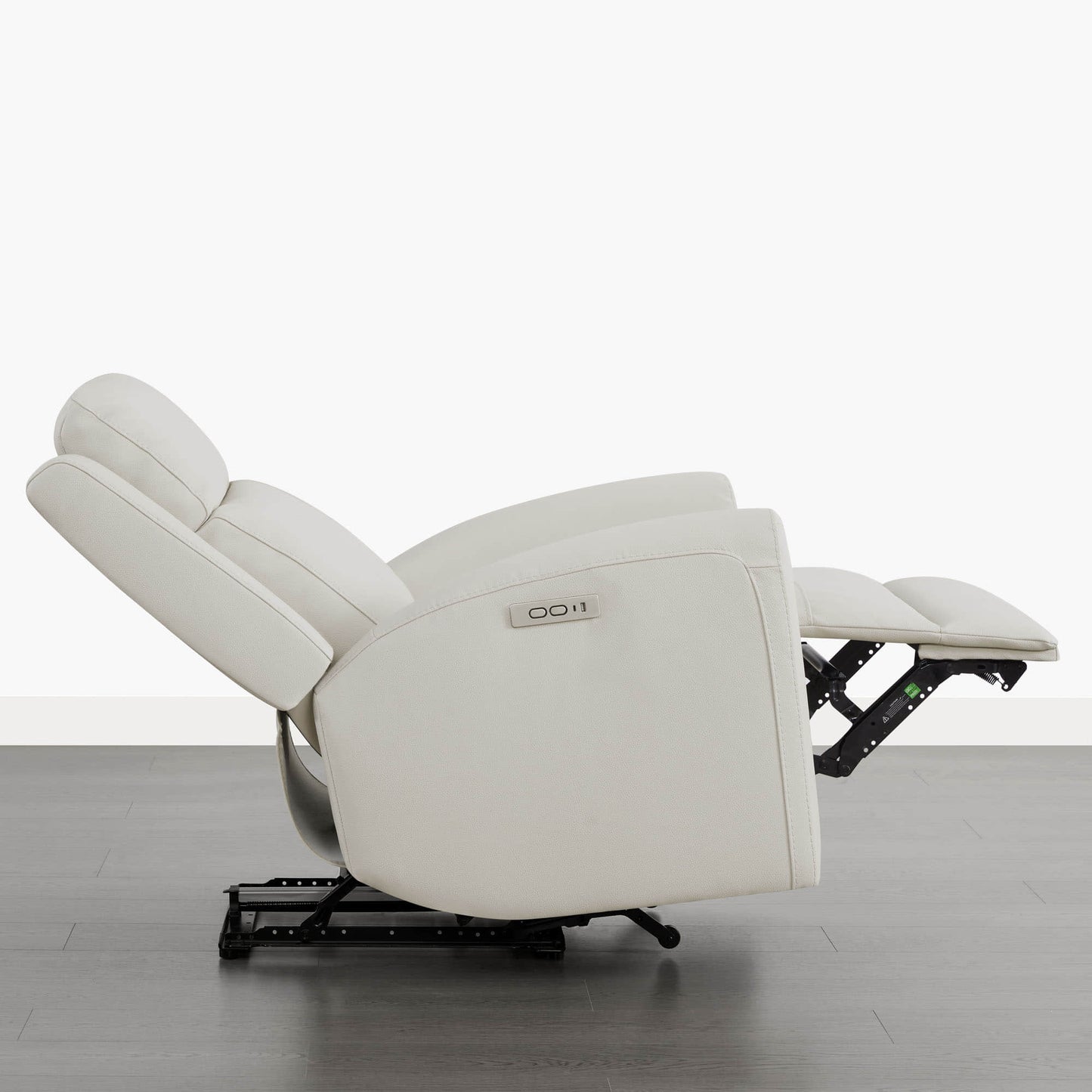 Modern Zero Wall-Hugger Recliner in Plush Fabric