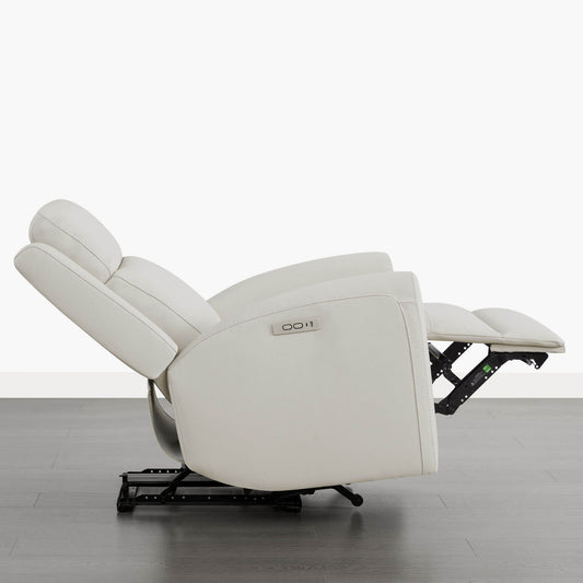 Modern Zero Wall-Hugger Recliner in Plush Fabric