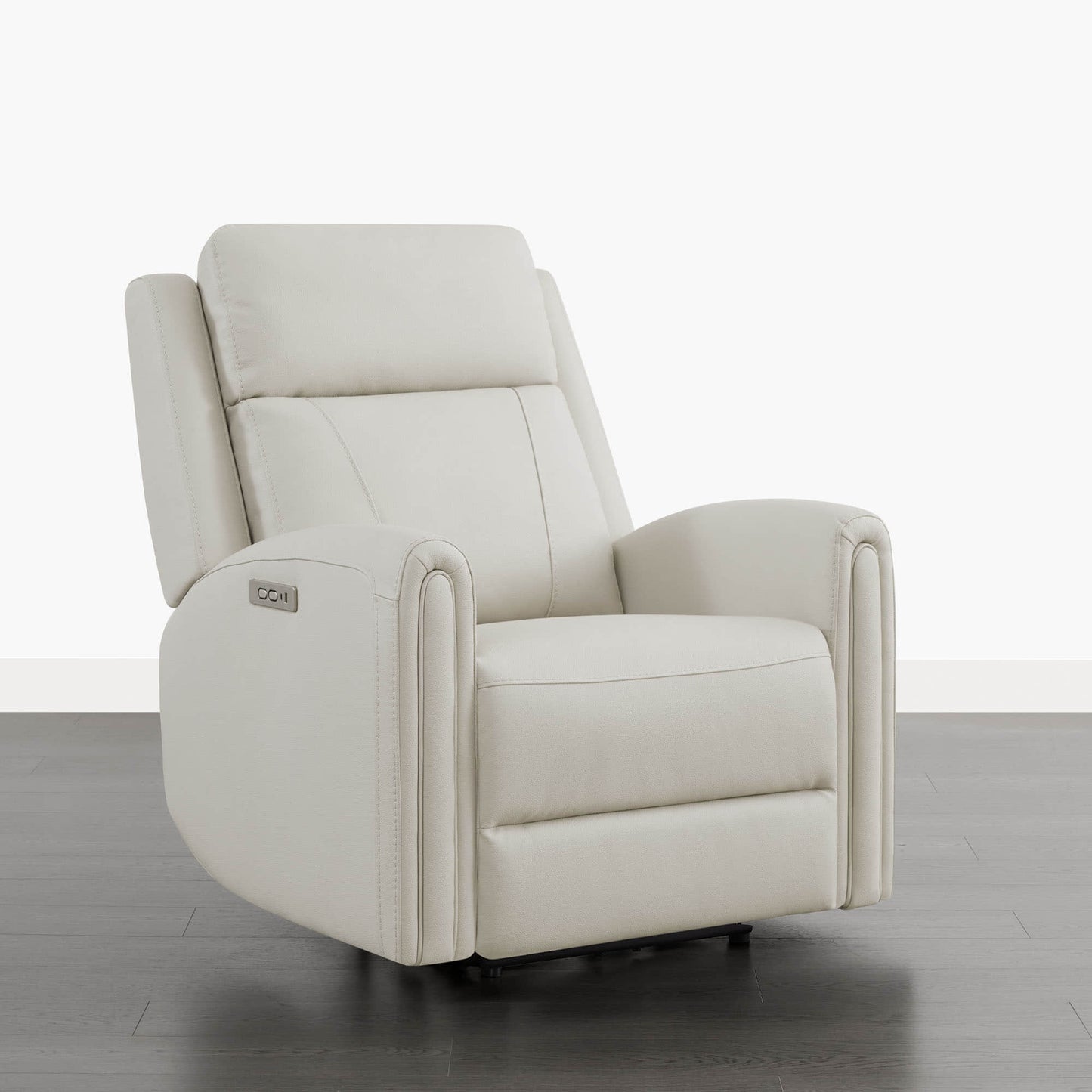 Modern Zero Wall-Hugger Recliner in Plush Fabric