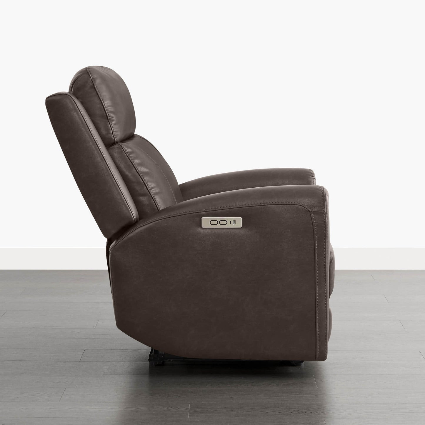 Modern Zero Wall-Hugger Recliner in Plush Fabric