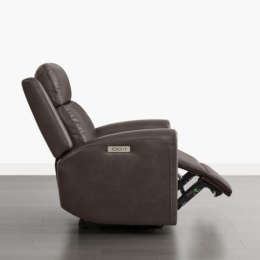 Modern Zero Wall-Hugger Recliner in Plush Fabric