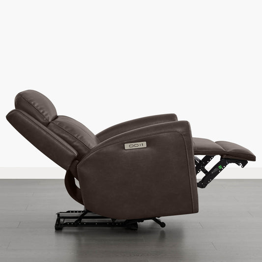 Modern Zero Wall-Hugger Recliner in Plush Fabric