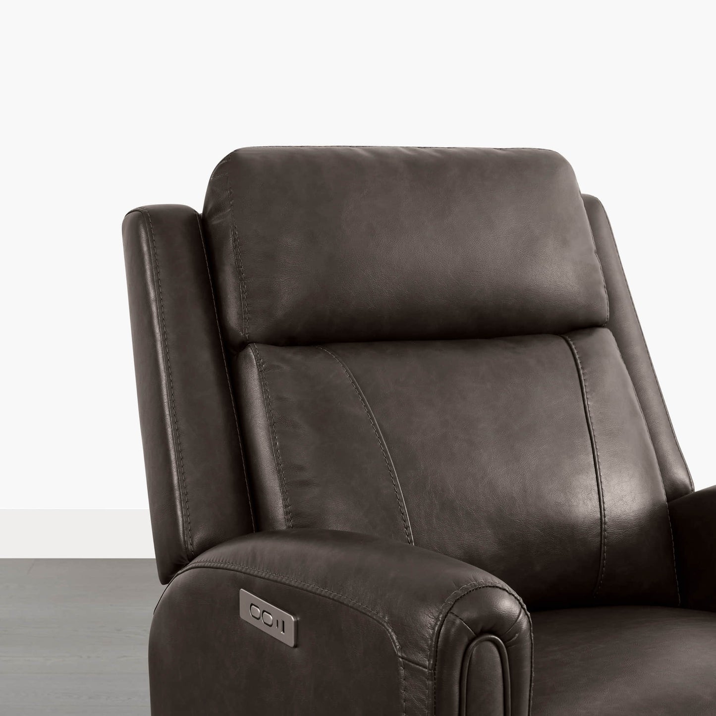 Modern Zero Wall-Hugger Recliner in Plush Fabric