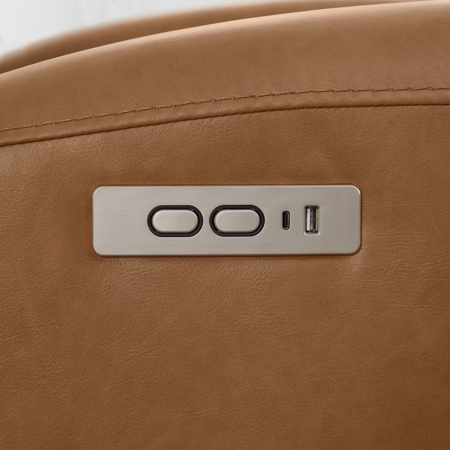 Modern Zero Wall-Hugger Recliner in Plush Fabric