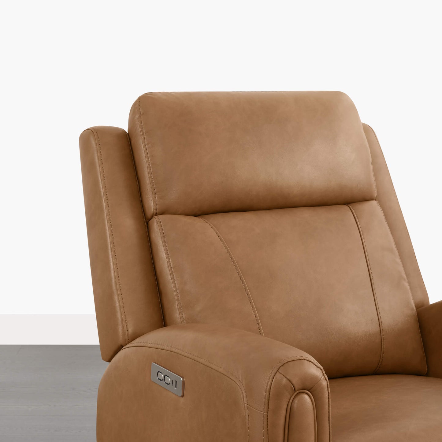 Modern Zero Wall-Hugger Recliner in Plush Fabric