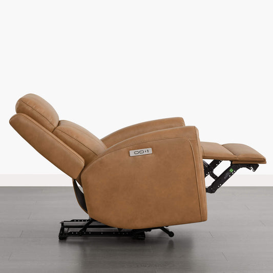 Modern Zero Wall-Hugger Recliner in Plush Fabric