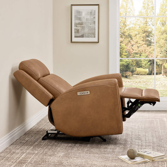 Modern Zero Wall-Hugger Recliner in Plush Fabric