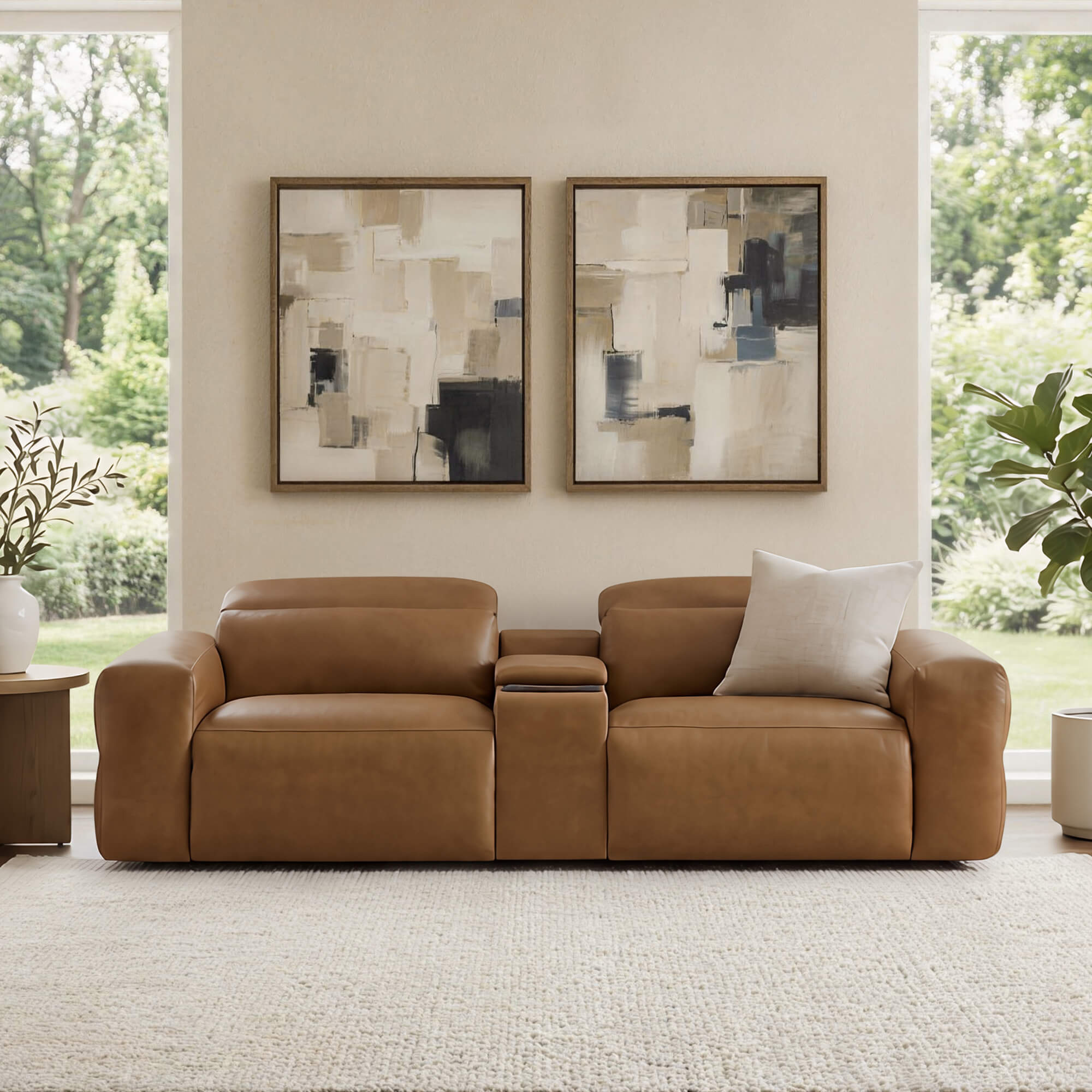 Modular 2-Seat Power Reclining Sofa with Power Headrests